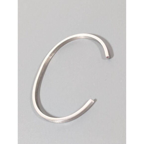 Silver Tone Mom of Boys Cuff Stacking Bangle Bracelet 6" - Picture 3 of 6